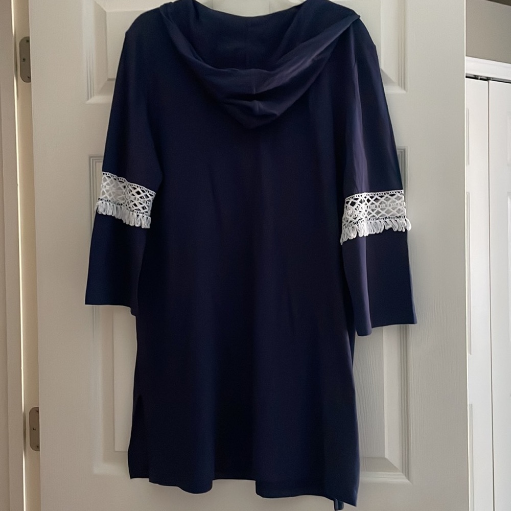 Paradise Bay Swim Coverup Size L Navy NWOT - Picture 4 of 7